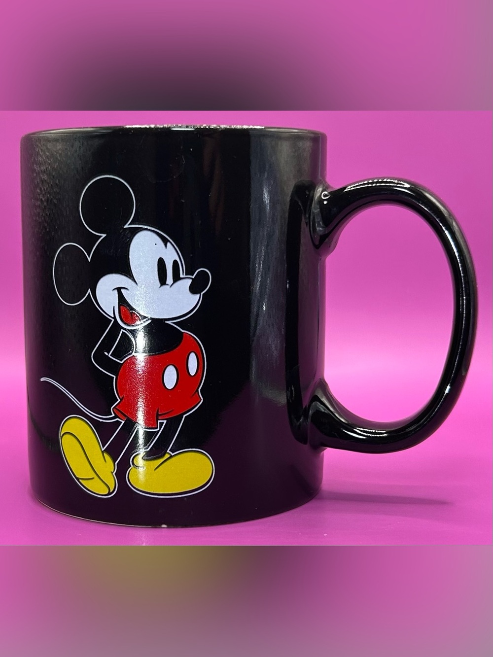 Disney Mickey Mouse Black Ceramic Mug Retro Character Cup